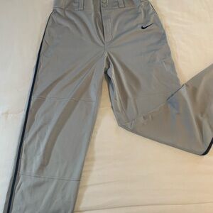 Nike Gray Baseball Pants with Navy Accents